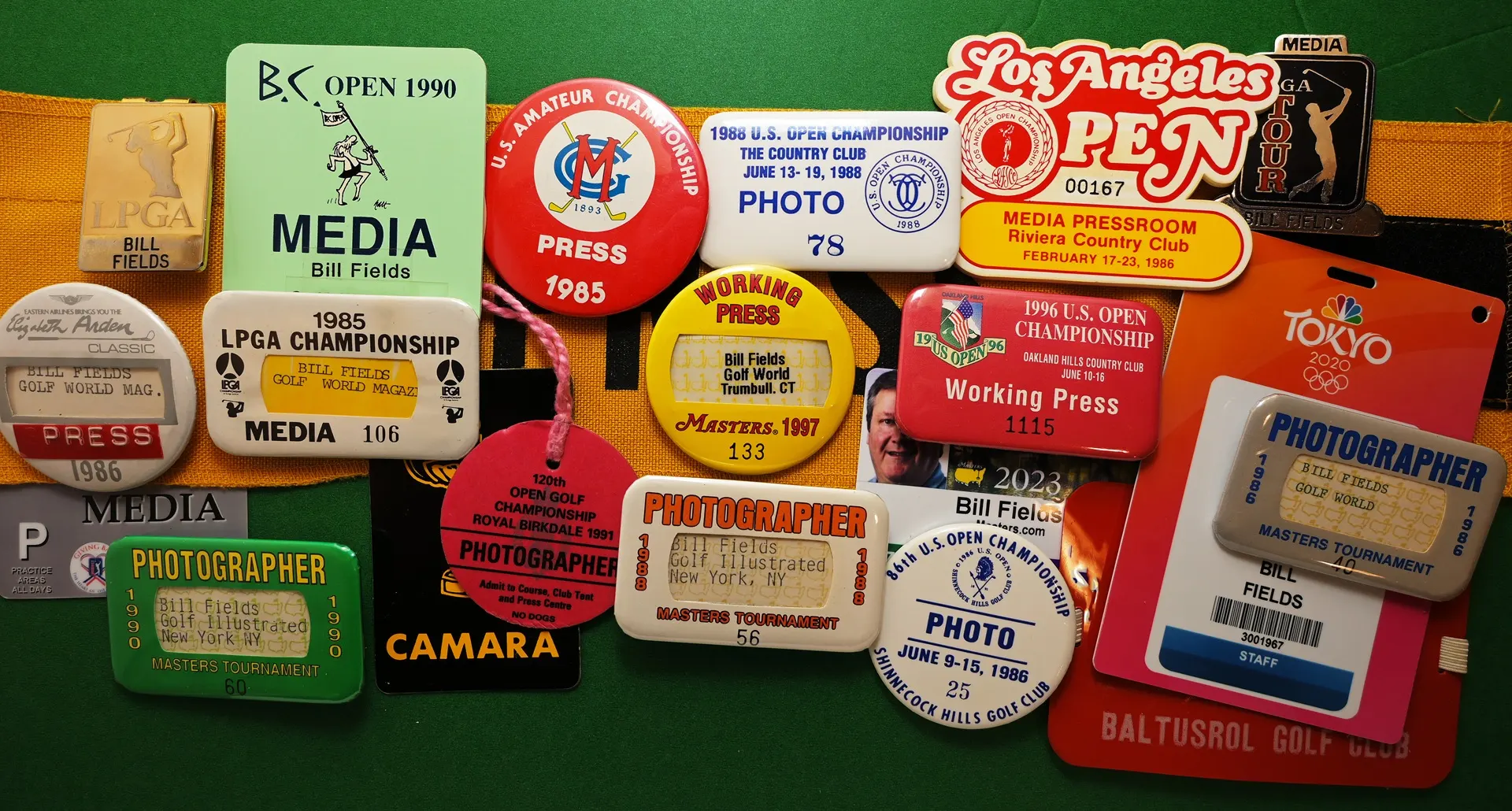 press badge collection